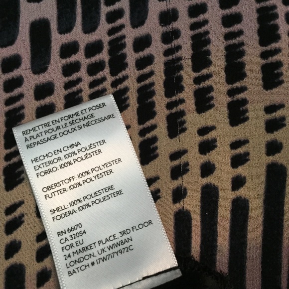 Silence & Noise black print A symmetrical dress L - Picture 8 of 8